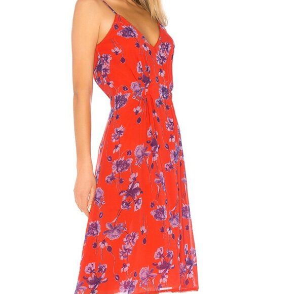 House of Harlow 1960 Red and Purple Floral Midi Dress - Picture 2 of 8